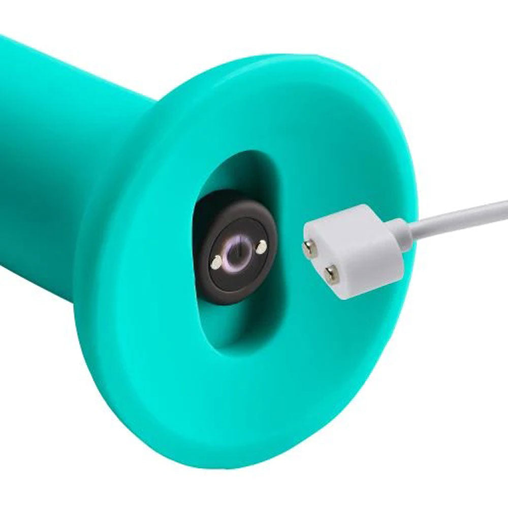 Ergo Super Flexi III Dong Soft and Flexible Liquid Silicone With Vibrator - Teal - Not Very Vanilla