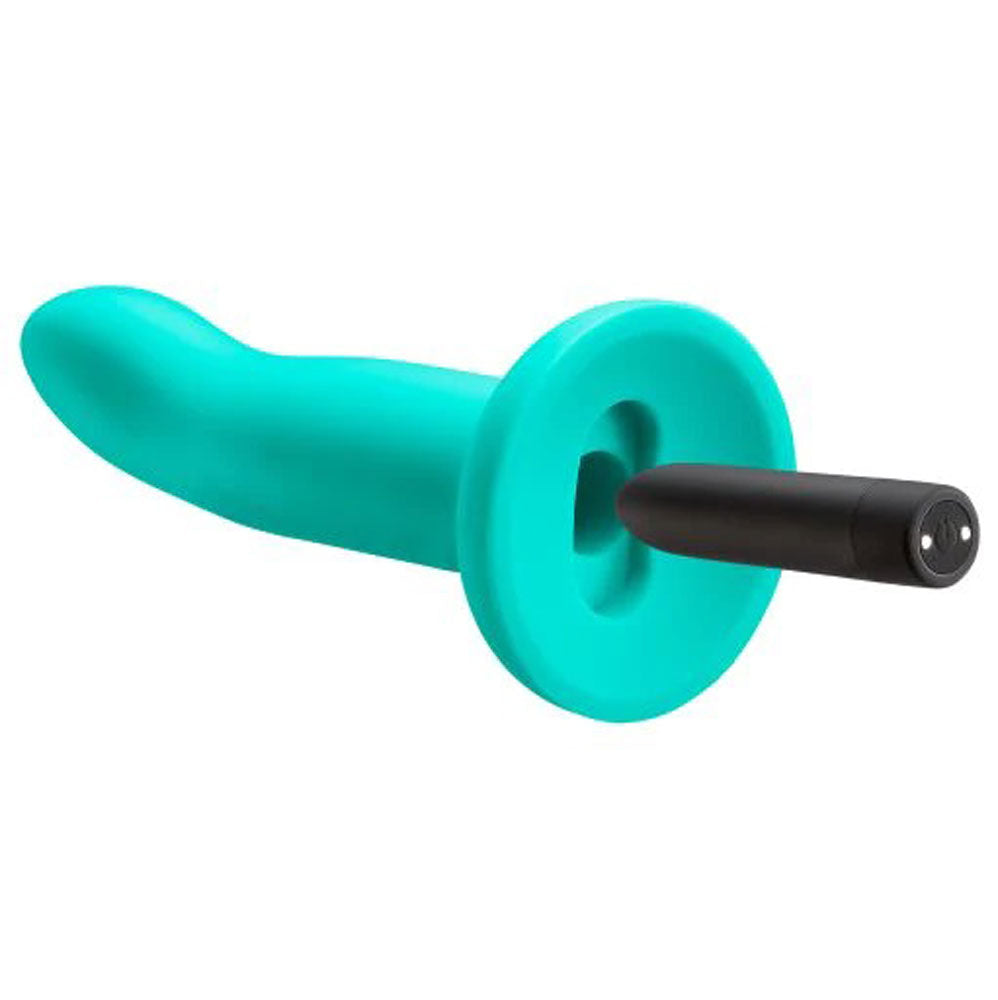 Ergo Super Flexi IV Dong Soft and Flexible Liquid Silicone With Vibrator - Teal - Not Very Vanilla