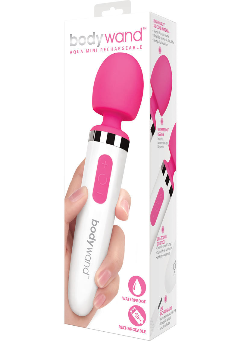 Bodywand Aqua Mini Silicone Rechargeable Massager - Pink - Not Very Vanilla