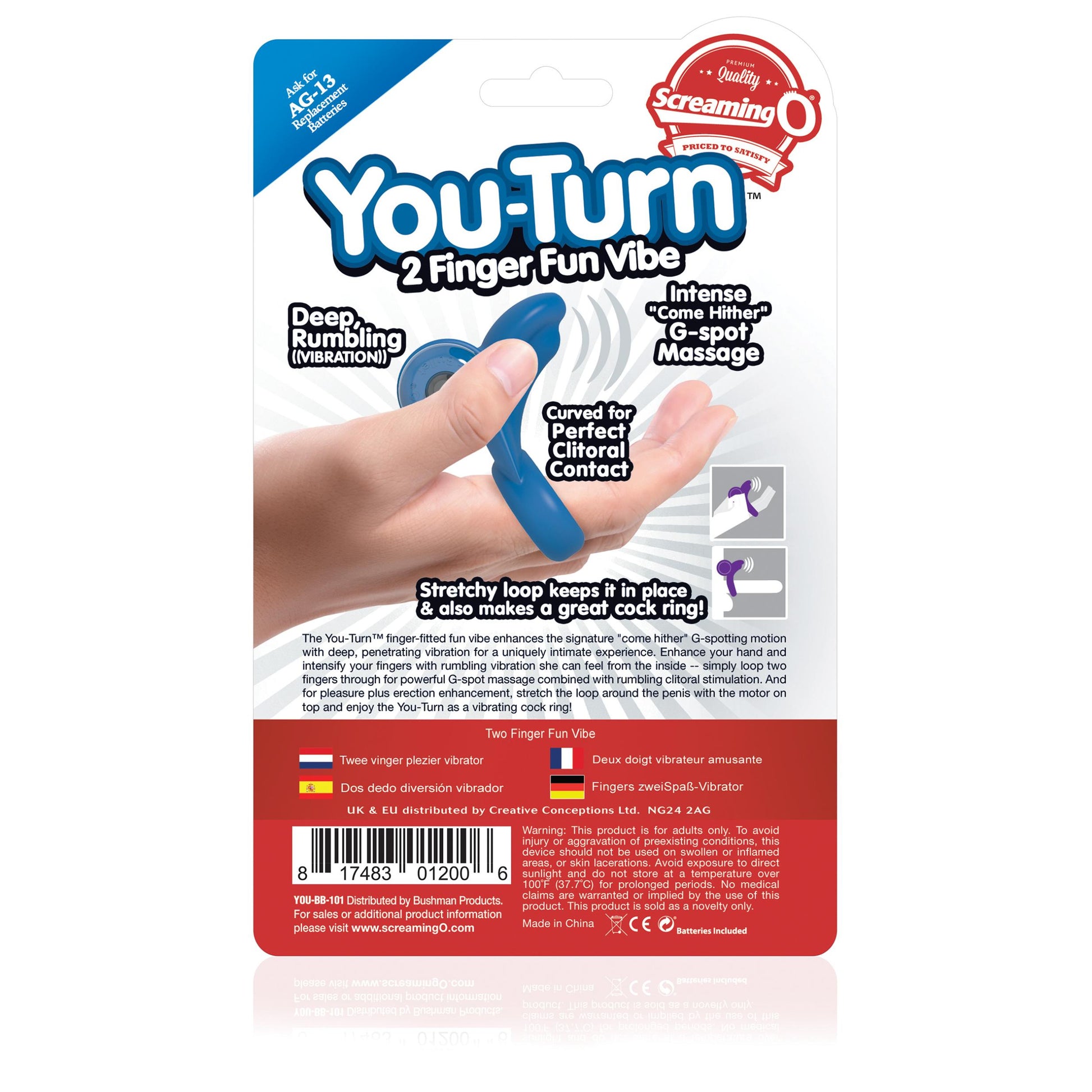 You-Turn 2 Finger Fun Vibe - Blueberry - Not Very Vanilla