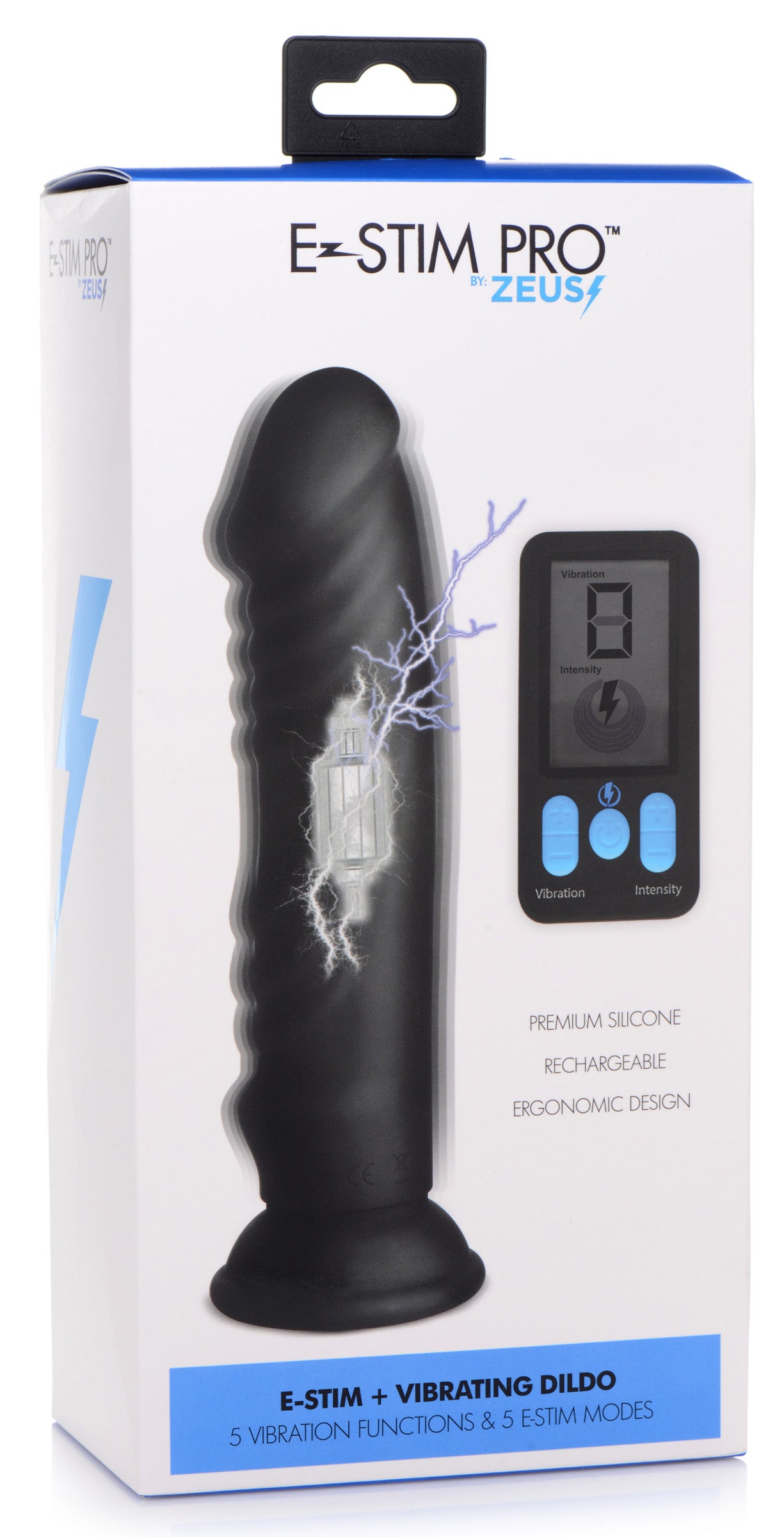 E-Stim and Vibrating Dildo With Remote - Black - Not Very Vanilla