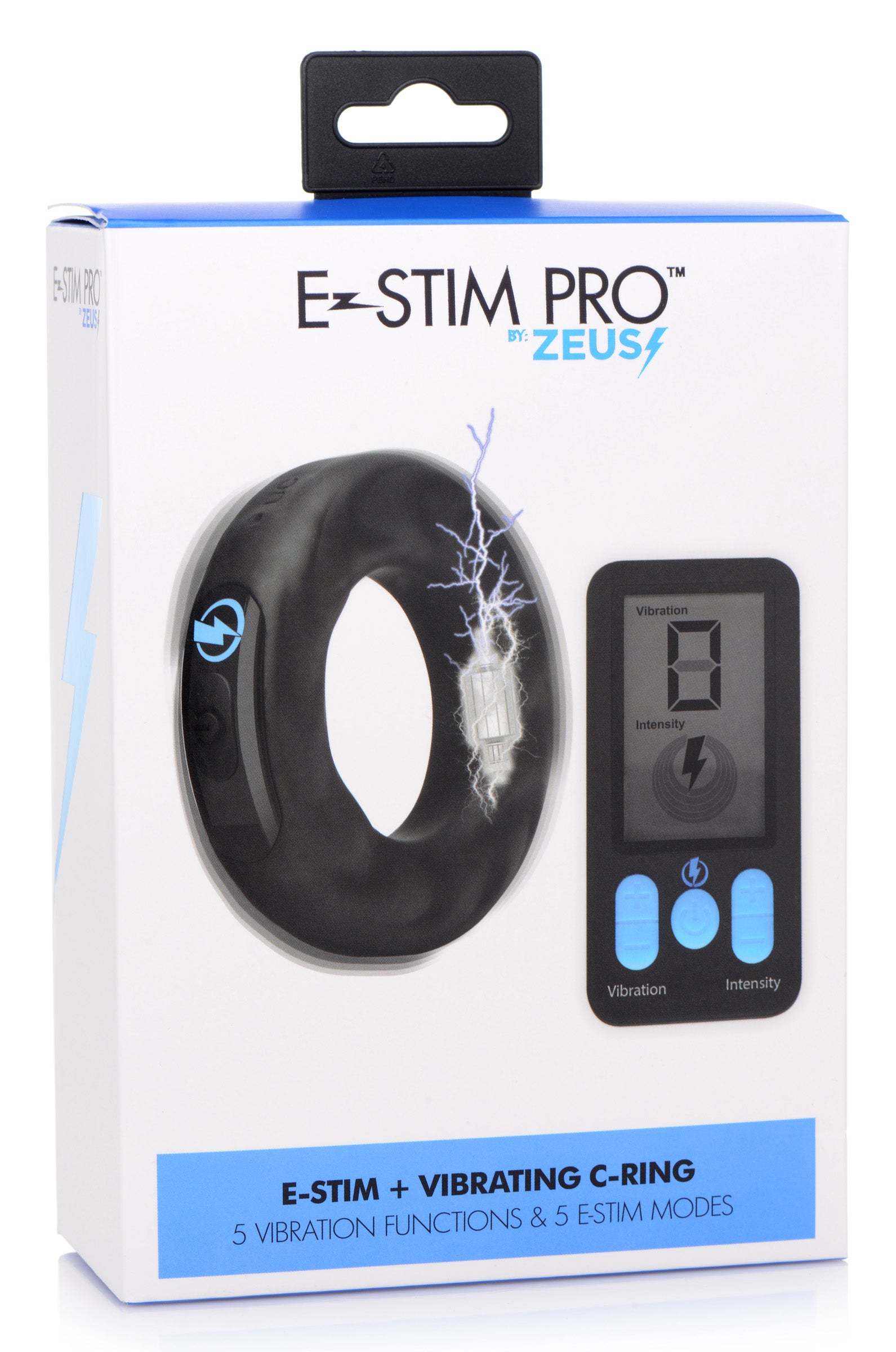 E-Stim Pro Silicone Cock Ring With Remote - Black - Not Very Vanilla