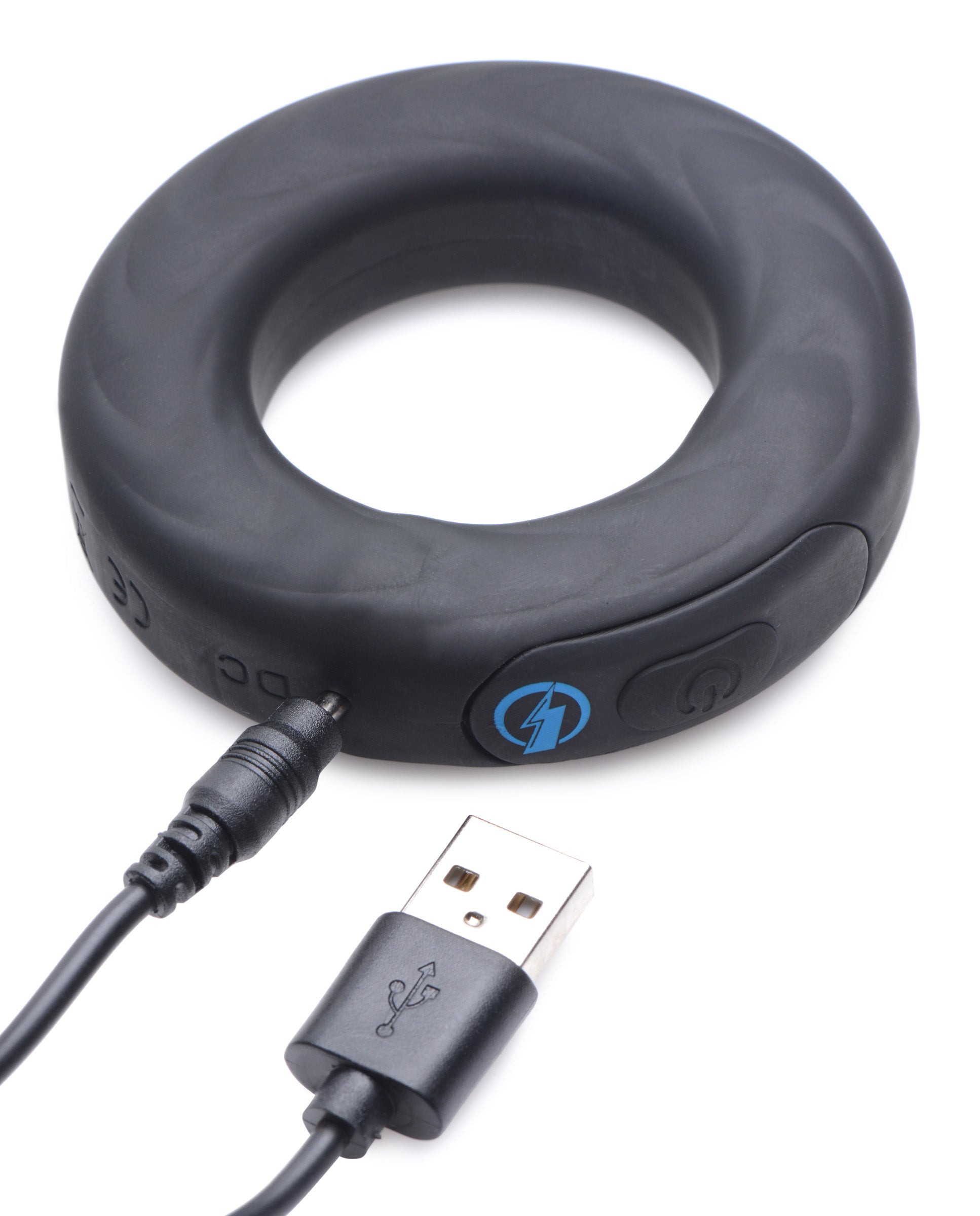 E-Stim Pro Silicone Cock Ring With Remote - Black - Not Very Vanilla