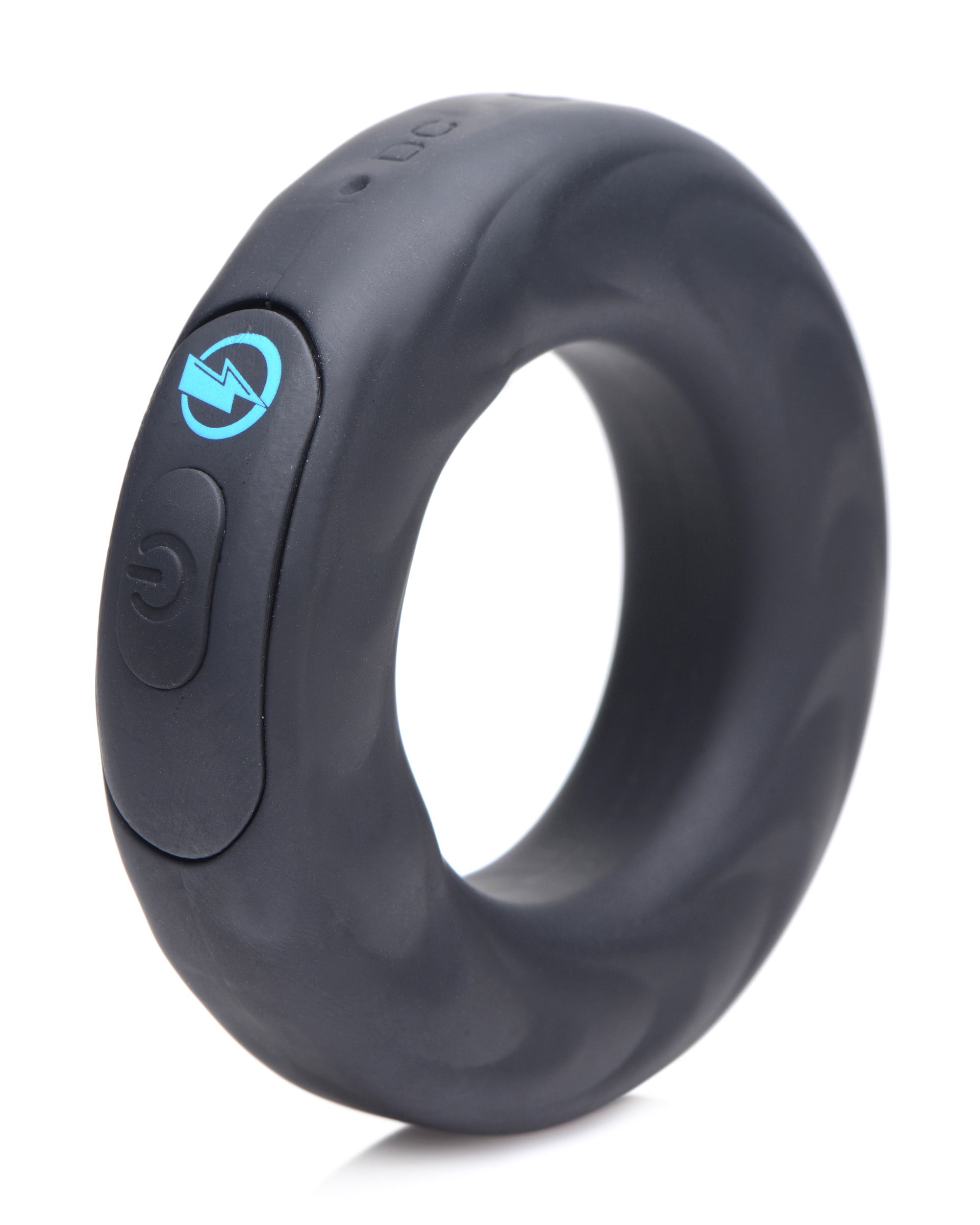 E-Stim Pro Silicone Cock Ring With Remote - Black - Not Very Vanilla