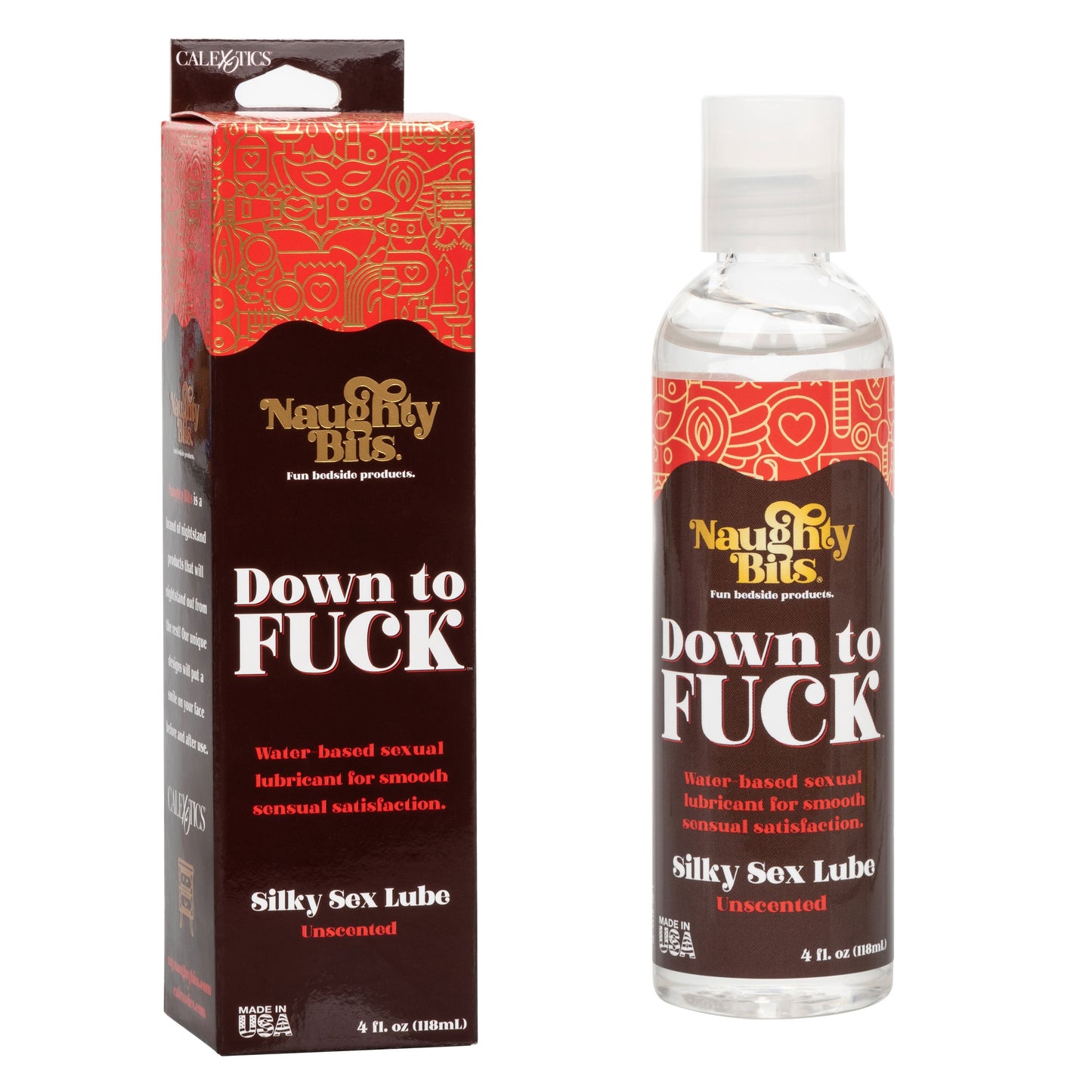 Naughty Bits Down to Fuck Silky Sex Lube - Boxed - Not Very Vanilla