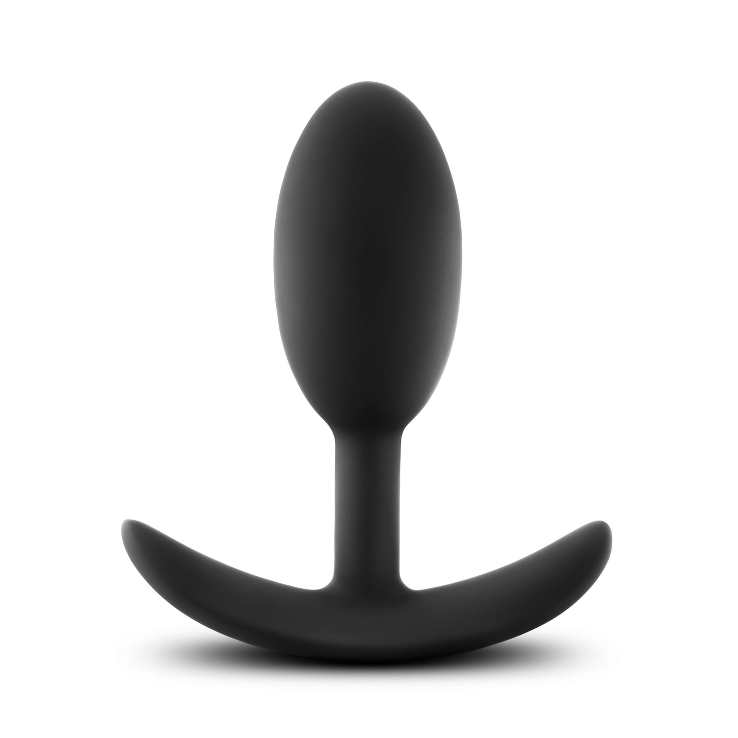 Anal Adventures - Platinum - Silicone Vibra Slim Plug -Medium - Black - Not Very Vanilla