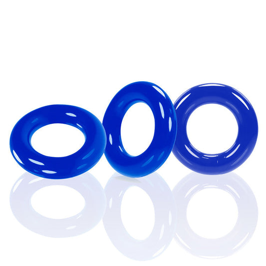 Willy Rings 3-Pack Cockrings - Police Blue - Not Very Vanilla