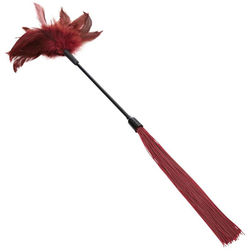 Sex and Mischief Enchanted Feather Tickler - Burgundy - Not Very Vanilla