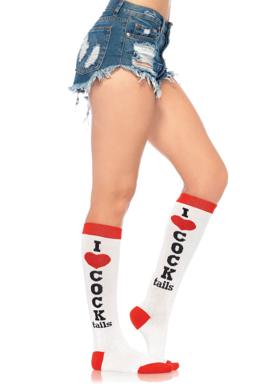 Cocktails Knee High Socks - One Size - Not Very Vanilla