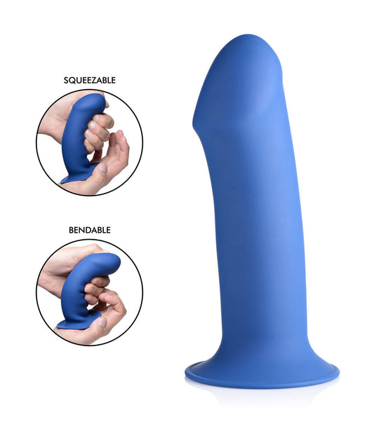 Squeezable Thick Phallic Dildo - Blue - Not Very Vanilla