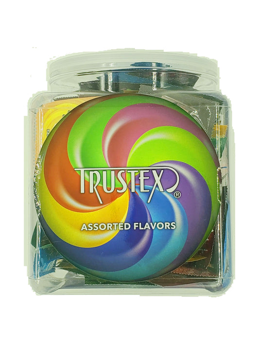 Trustex Flavored Lubricated Condoms 144 Pieces Box - Assorted Flavors - Not Very Vanilla