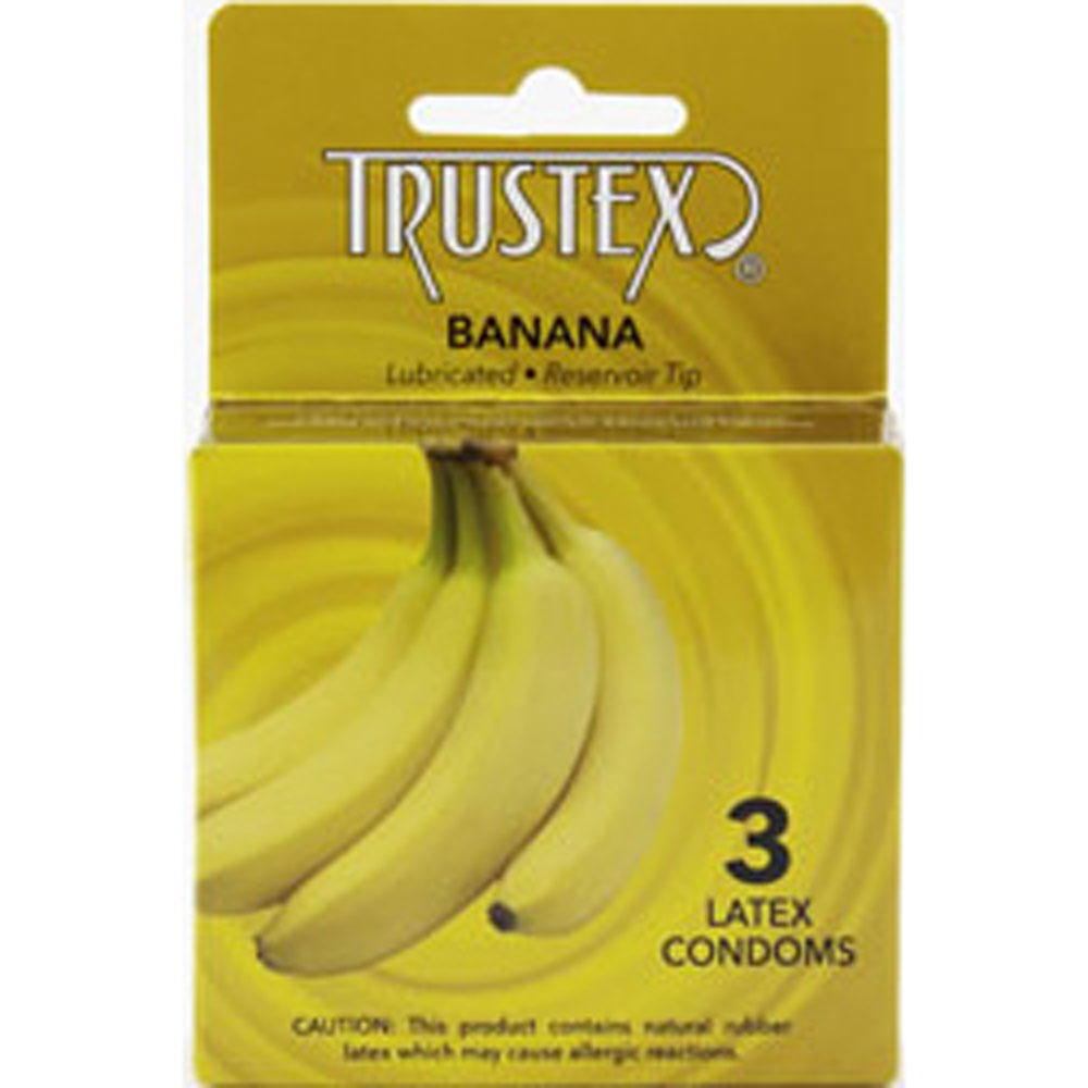 Trustex Flavored Lubricated Condoms - 3 Pack - Banana - Not Very Vanilla