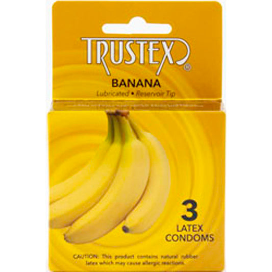 Trustex Flavored Lubricated Condoms - 3 Pack - Banana - Not Very Vanilla