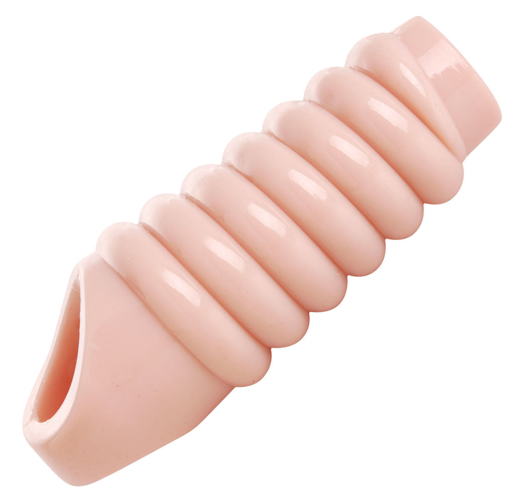 Really Ample Ribbed Penis Enhancer Sheath - Not Very Vanilla