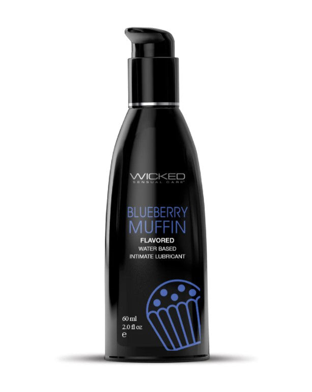 Aqua Blueberry Muffin Flavored Water Based Intimate Lubricant - 2 Fl. Oz. - Not Very Vanilla