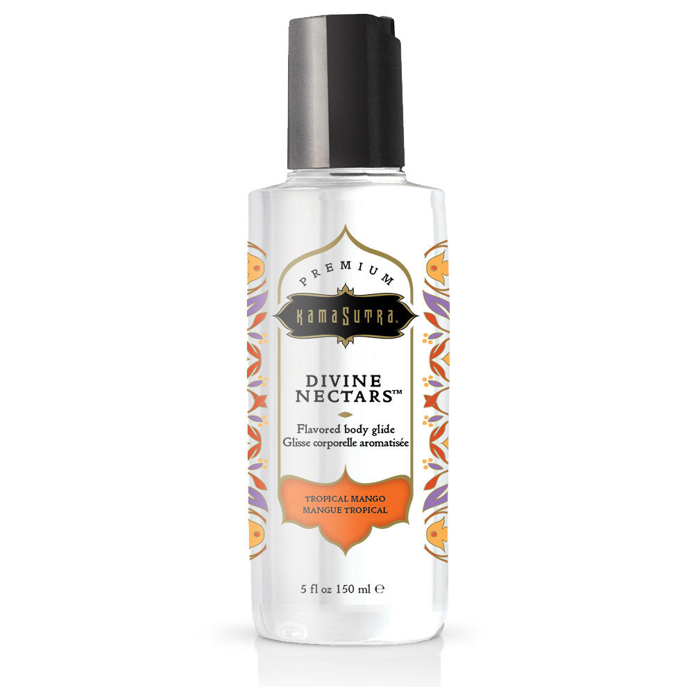 Divine Nectars Flavored Body Glide - Tropical Mango - 5 Fl Oz. 150ml - Not Very Vanilla