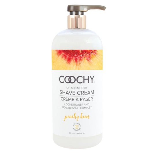 Coochy Oh So Smooth Shave Cream - Peachy Keen 32 Fl Oz - Not Very Vanilla