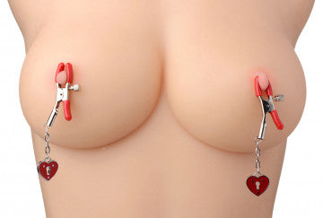 Charmed Heart Padlock Nipple Clamps - Not Very Vanilla