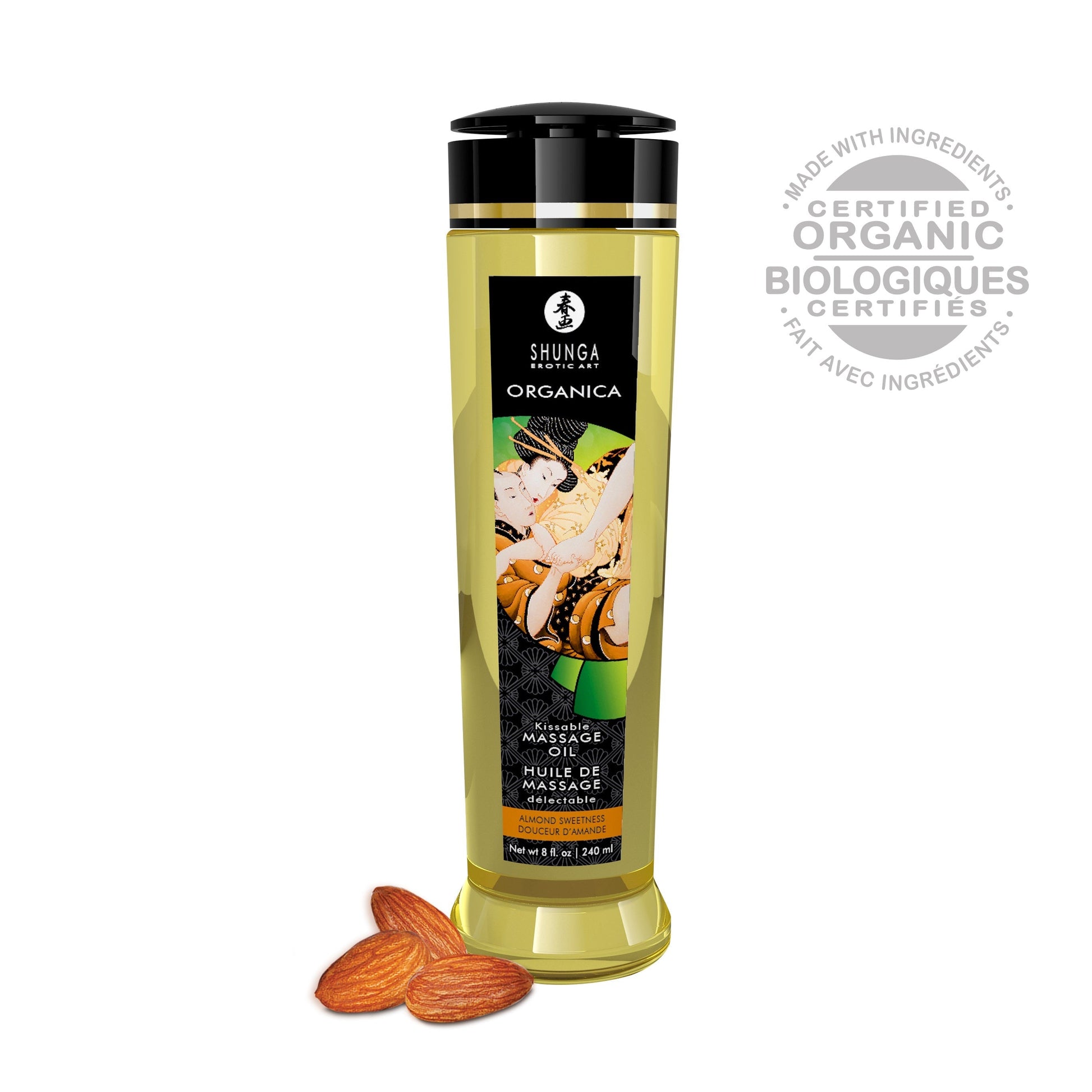 Organica Massage Oils - Almond Sweetness - 8 Fl. Oz. - Not Very Vanilla