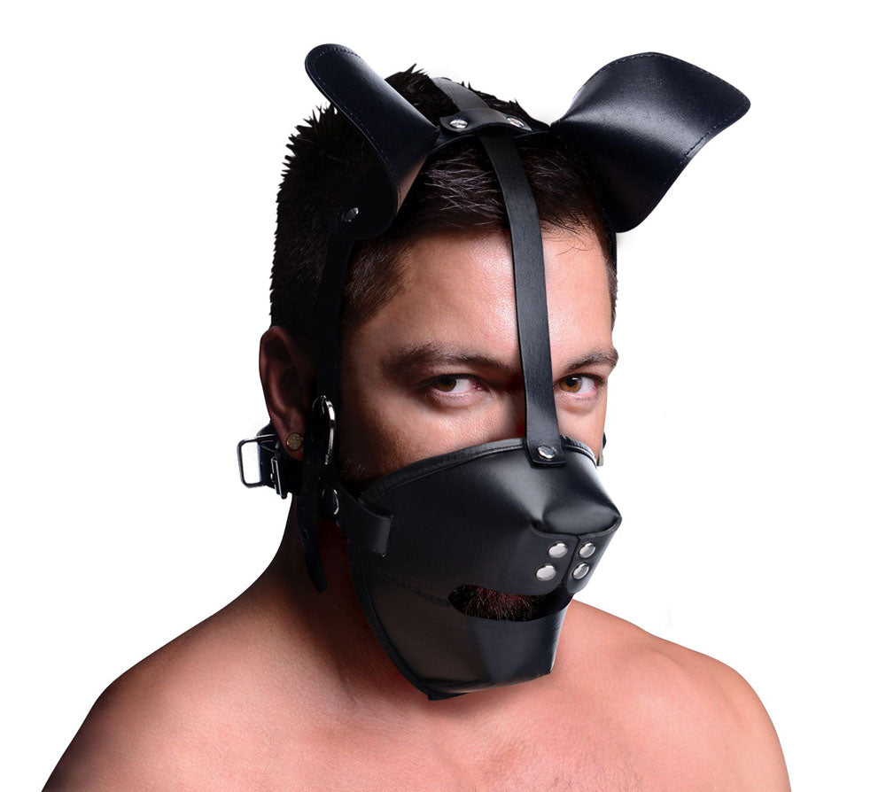 Pup Puppy Play Hood and Breathable Ball Gag - Not Very Vanilla