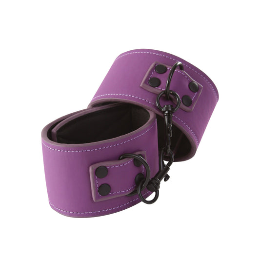 Lust Bondage Wrist Cuff - Purple - Not Very Vanilla