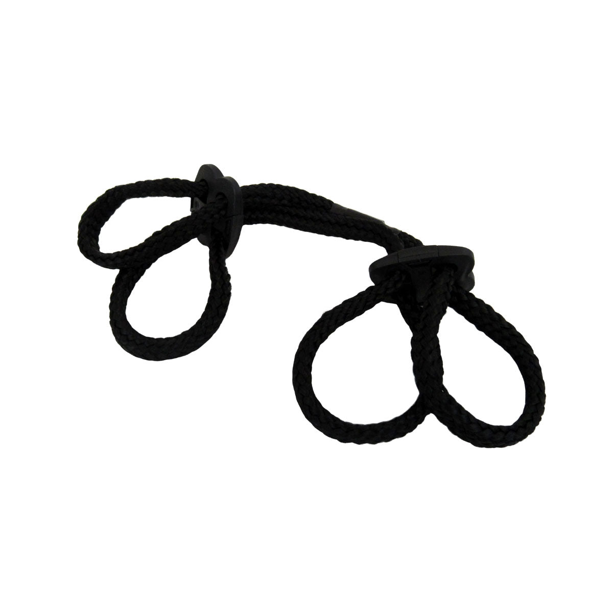 Silky Soft Double Rope Wrist Cuffs - Black - Not Very Vanilla