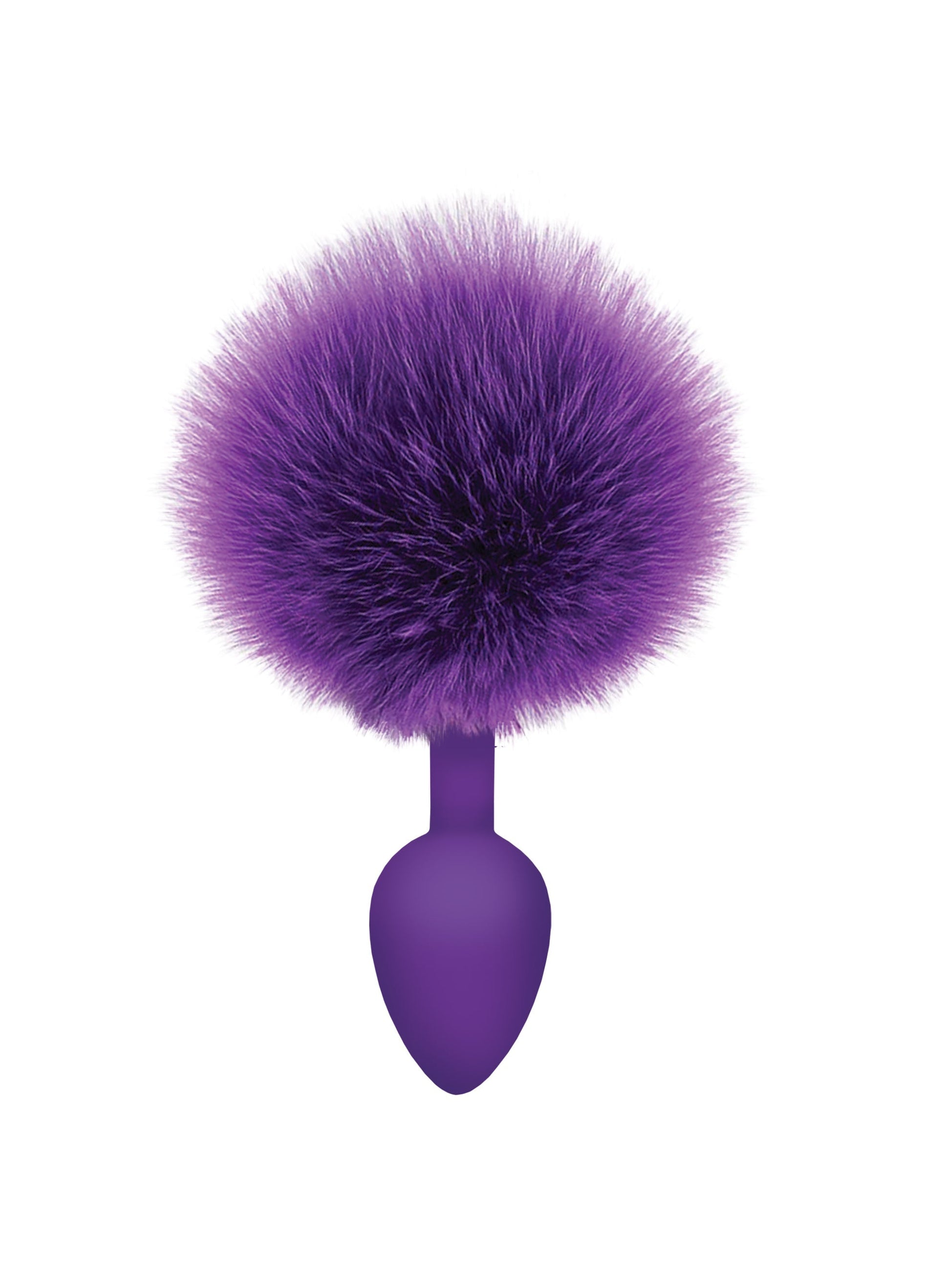 The 9's Cottontails Silicone Bunny Tail Butt Plug - Purple - Not Very Vanilla