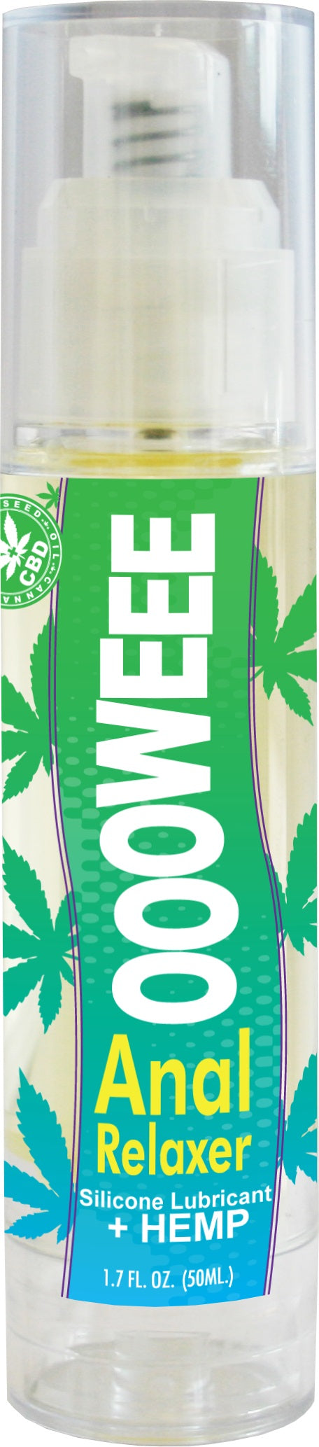 Oooweee Anal Relaxer Silicone Lubricant Plus Hemp - 1.7 Fl. Oz. / 50 ml - Not Very Vanilla