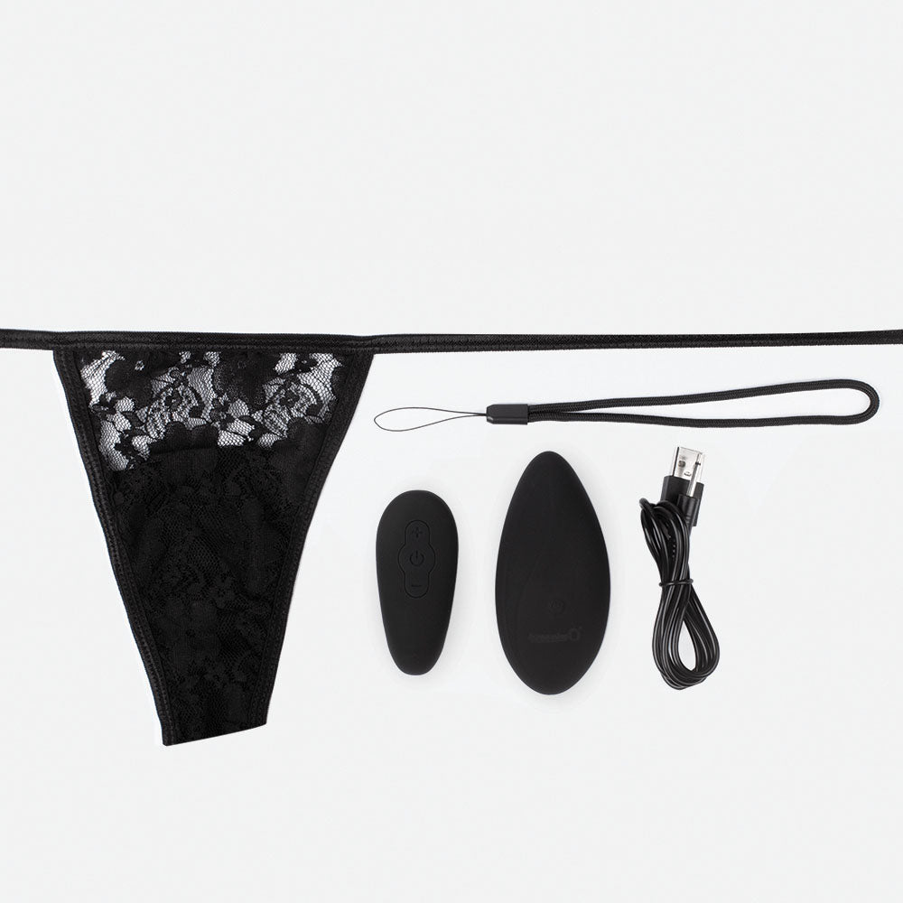 Premium Ergonomic Remote Panty Set - Black - Each - Not Very Vanilla