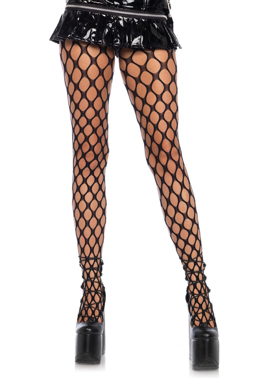 Jumbo Pothole Net Tights - Black - One Size - Not Very Vanilla