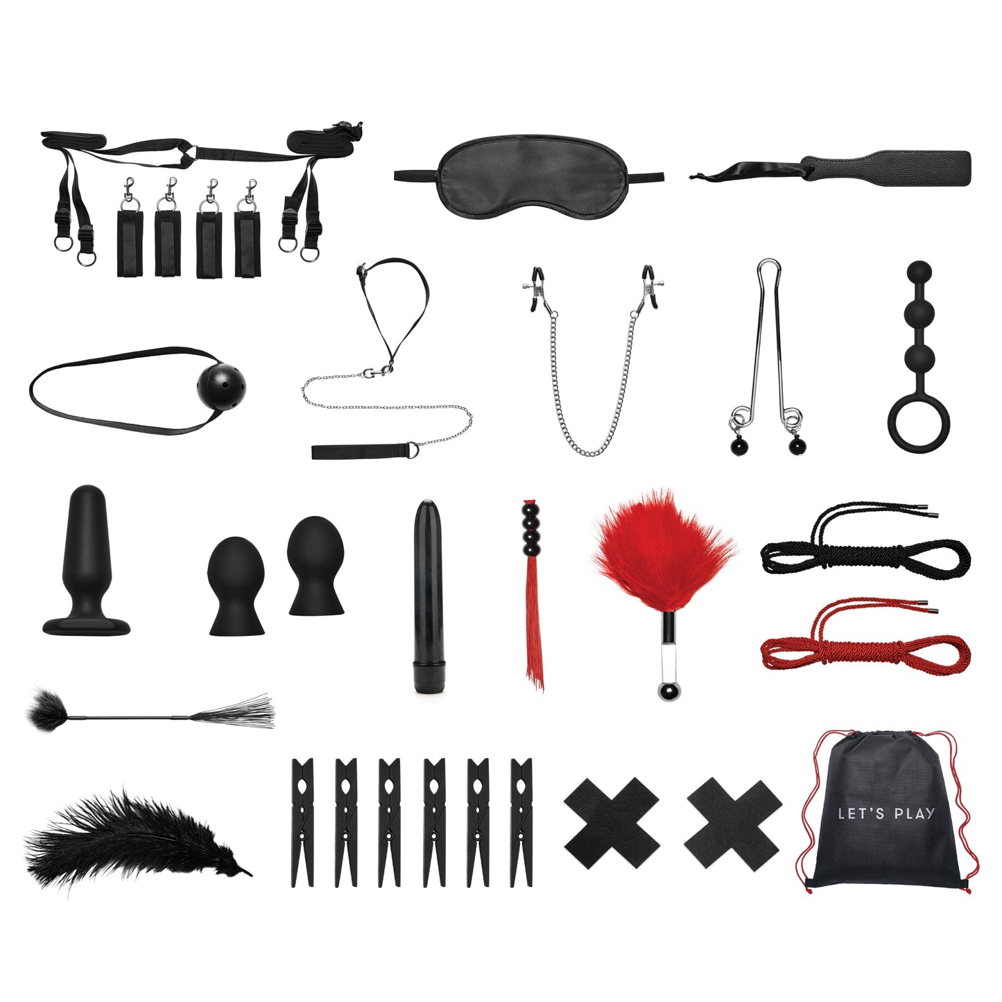 Everything You Need Bondage in-a-Box 20pc Bedspreader Set - Not Very Vanilla