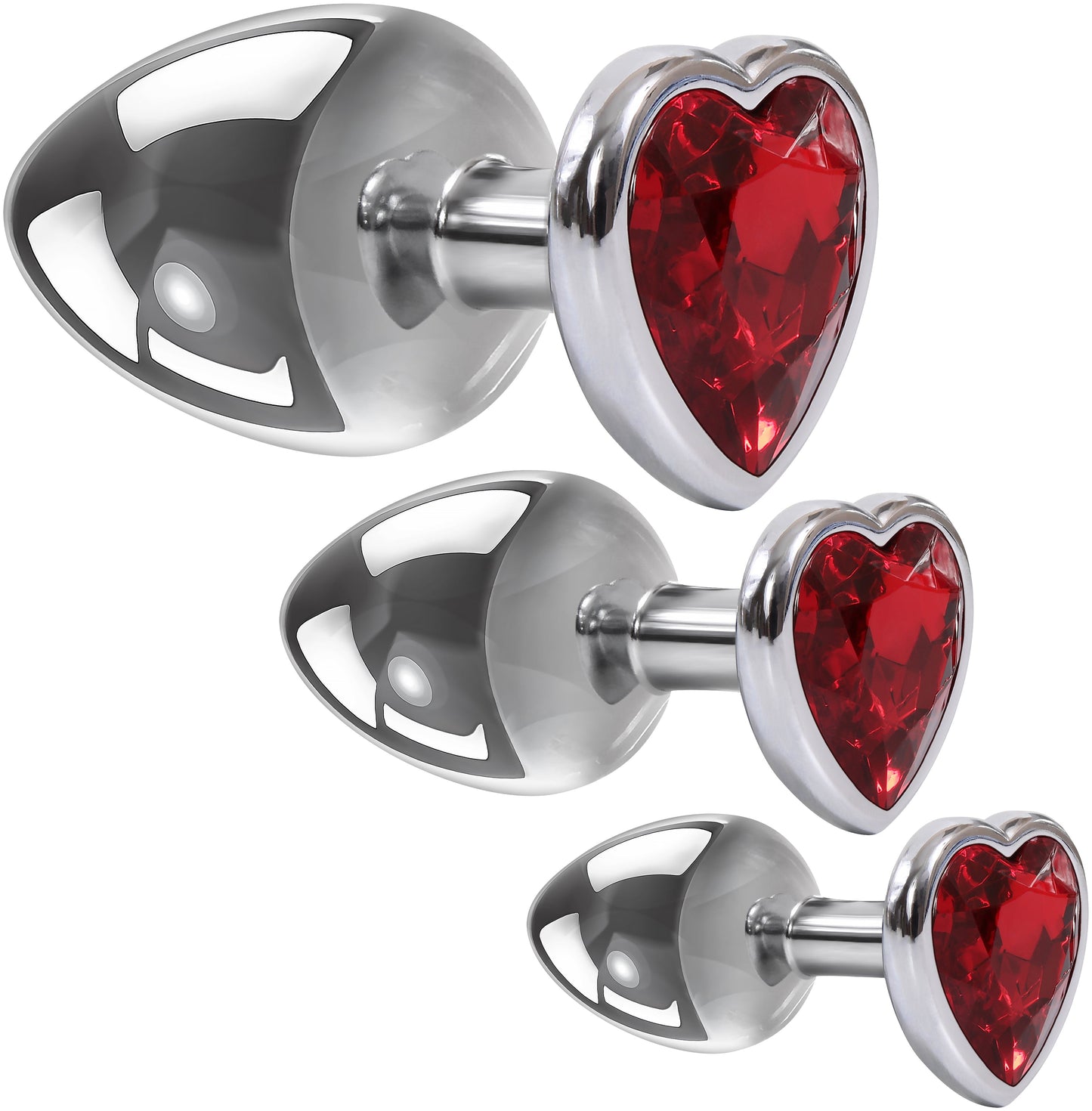 Three Hearts Gem Anal Plug Set - Not Very Vanilla