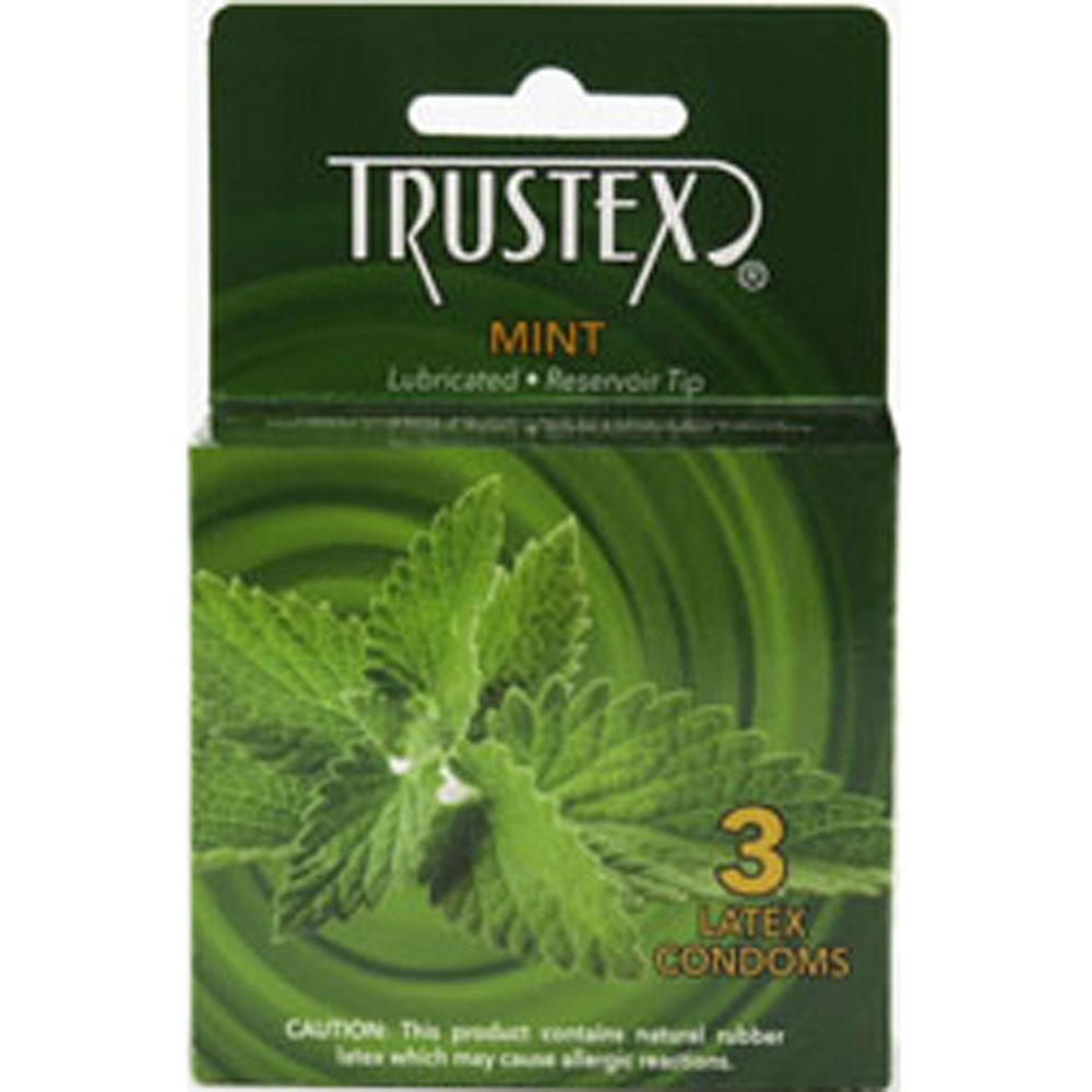 Trustex Flavored Lubricated Condoms - 3 Pack - Mint - Not Very Vanilla