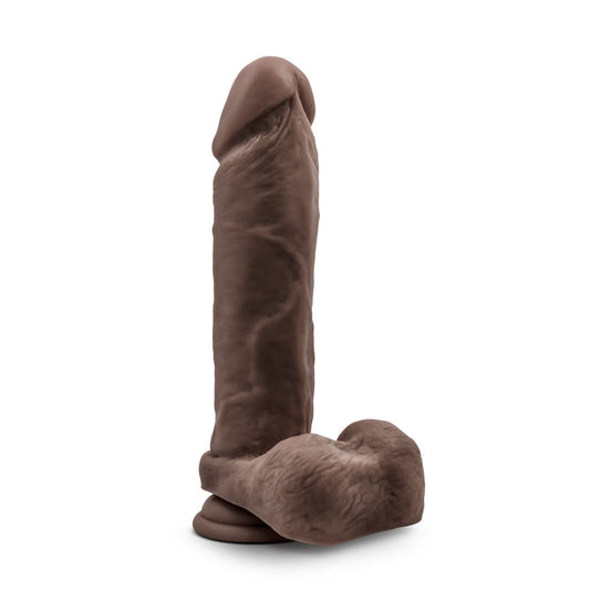 Au Natural - 9.5 Inch Dildo With Suction Cup - Chocolate - Not Very Vanilla