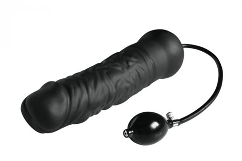 Leviathan Giant Silicone Inflatable Dildo - Black - Not Very Vanilla