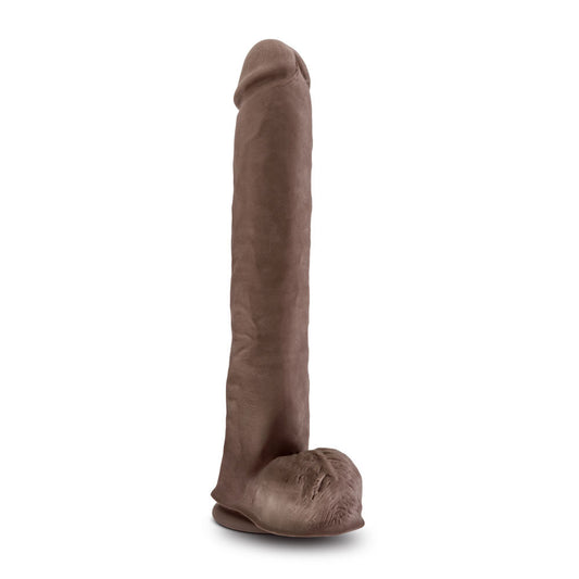 Au Naturel - Daddy - 14 Inch Sensa Feel Dual Density Dildo - Chocolate - Not Very Vanilla