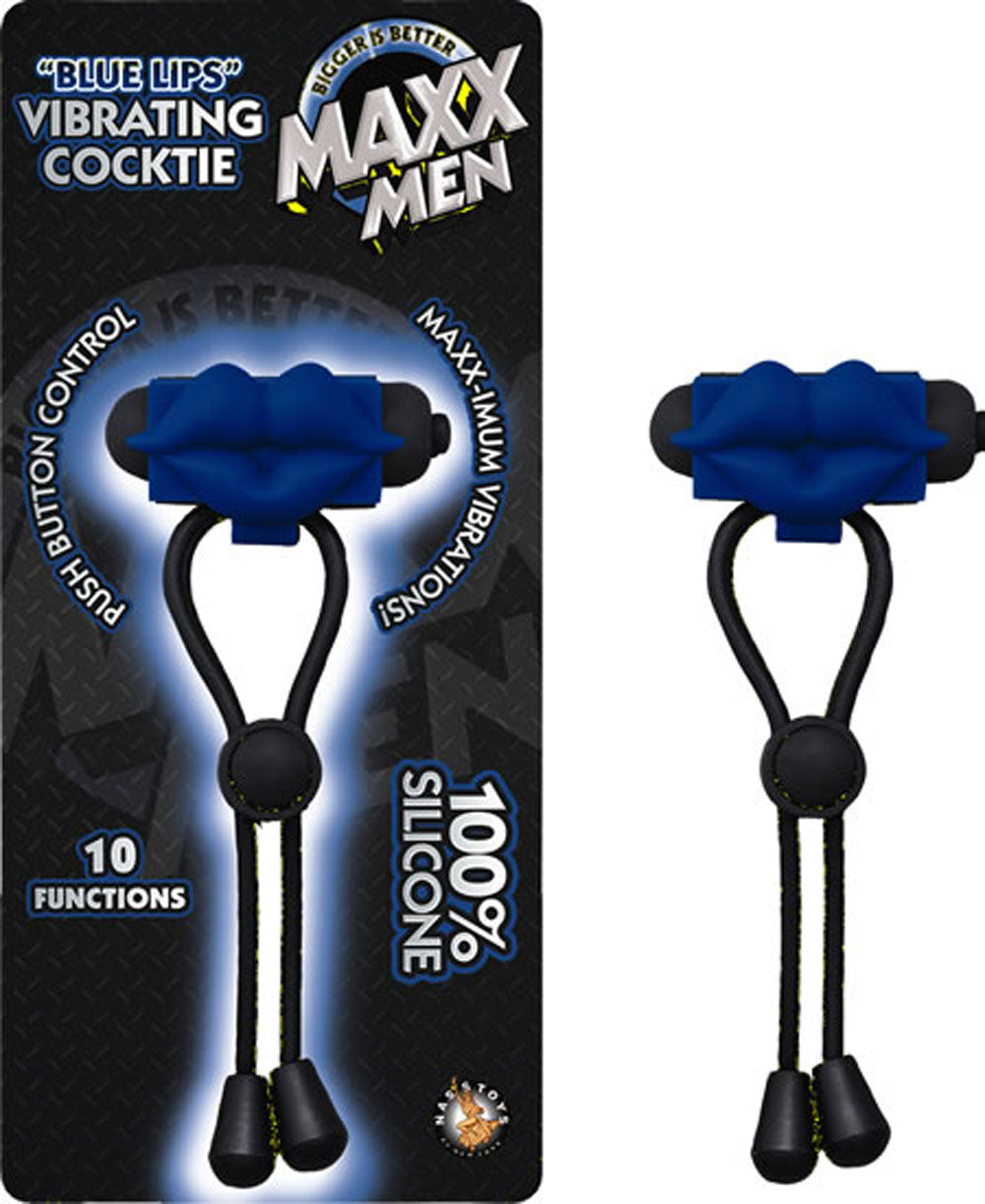 Maxx Men Blue Lips Vibrating Cocktie - Blue - Not Very Vanilla