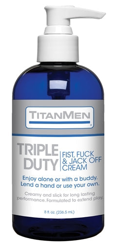 Titanmen Triple Duty Fist, Fuck and Jack Off Cream - Bulk - 8 Fl. Oz. - Not Very Vanilla