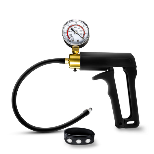 Performance - Gauge Pump Trigger With Silicone Tubing and Silicone Cock Strap - Black - Not Very Vanilla