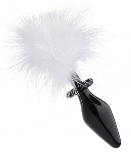 Fluffer Bunny Tail Glass Anal Plug - Not Very Vanilla