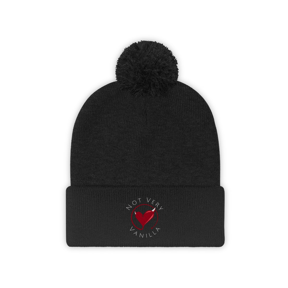 Full logo Pom Pom Beanie - Not Very Vanilla