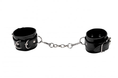 Leather Cuffs for Hands and Ankles - Black - Not Very Vanilla