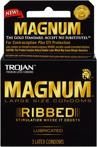 Trojan Magnum Ribbed - 3 Pack - Not Very Vanilla