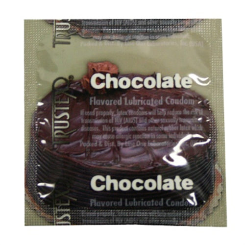 Trustex Flavored Lubricated Condoms - 3 Pack - Chocolate - Not Very Vanilla