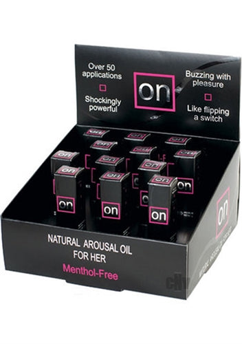 On Natural Arousal Oil Original 12 Pieces Display - 0.17 Fl. Oz. Bottles - Not Very Vanilla