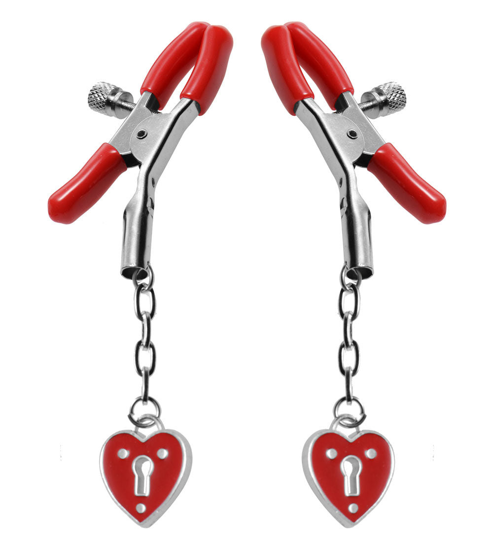 Charmed Heart Padlock Nipple Clamps - Not Very Vanilla