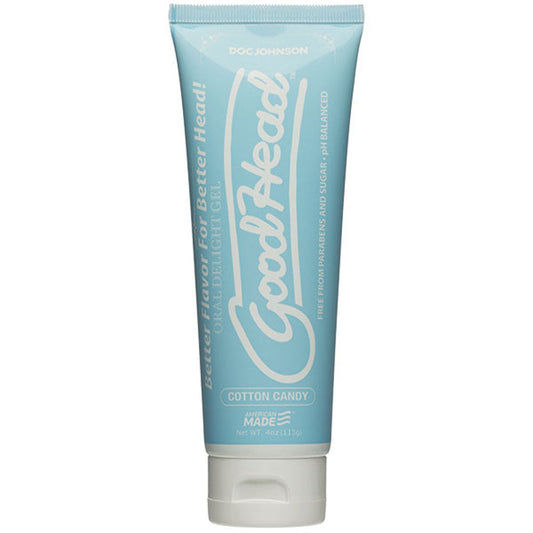 Goodhead - Oral Delight Gel - 4 Oz Tube - Cotton Candy - Not Very Vanilla