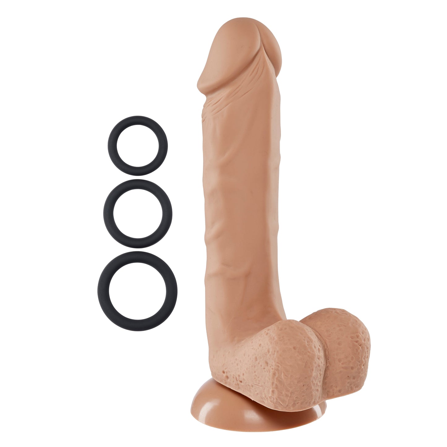 Pro Sensual Series 8 Inch Silicone Pro Odorless Dong - Tan - Not Very Vanilla