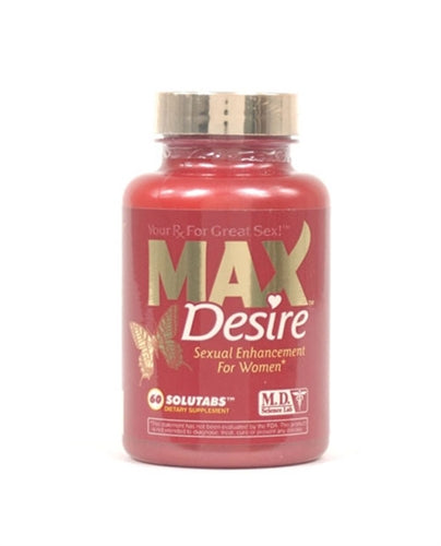 Max Desire - Cap Bottle - 60 Solutabs - Not Very Vanilla