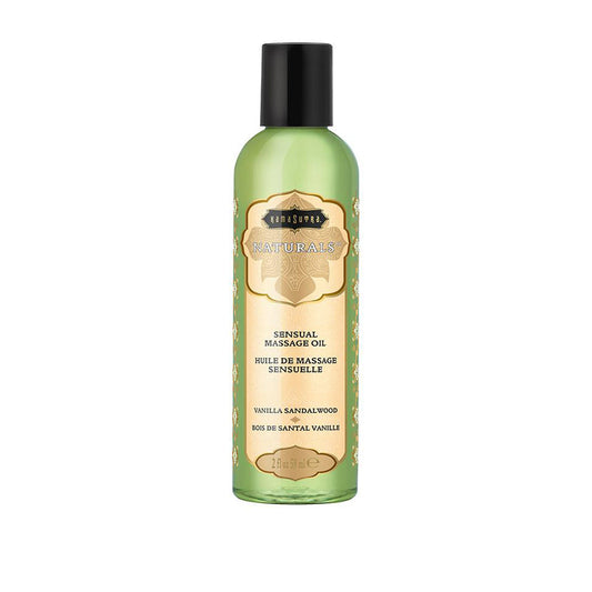 Naturals Massage Oil - Vanilla Sandalwood - 2 Fl Oz (59 ml) - Not Very Vanilla